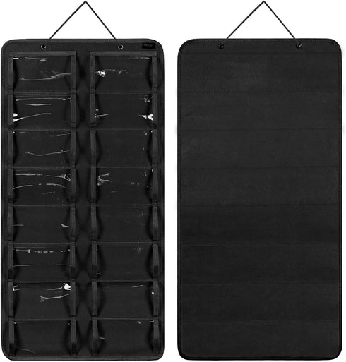AROUY Sunglasses Organizer Storage, Hanging Dust Proof Wall Pocket Glasses Organizer - 16 Felt Slots Sunglass Organizer Holder with Metal Hook and...