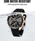 BY BENYAR Watch for Men Analog Quartz Chronograph Waterproof Luminous Designer Mens Wrist Watches Business Work Sport Casual Dress Watch with Sili...