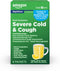 Amazon Basic Care Nighttime Severe Cold, Flu and Cough Suppressant Medicine Powder, Pain Reliever/Fever Reducer, Nasal Decongestant, Antihistamine...