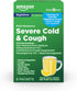Amazon Basic Care Nighttime Severe Cold, Flu and Cough Suppressant Medicine Powder, Pain Reliever/Fever Reducer, Nasal Decongestant, Antihistamine...