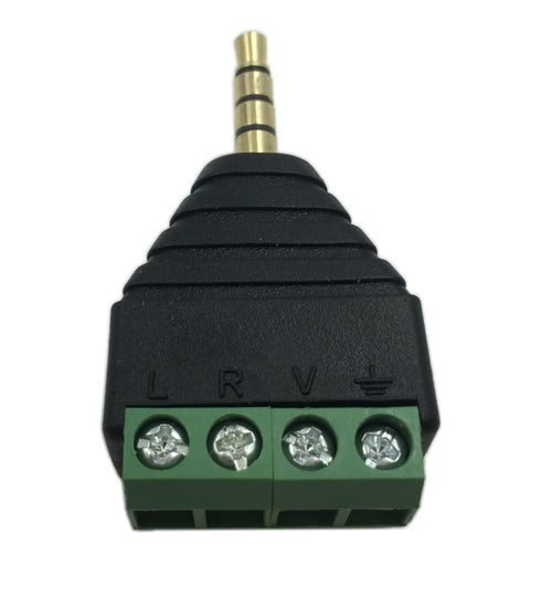 Cerrxian 3.5mm 4 Pole Stereo TRRS Audio Video Male to 4 Screw Terminal Female Headphone Replacement Solderless Balum Converter Adapter (2-Pack)...