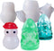 2 Set of Christmas Resin Mold with Lids Silicone Molds Epoxy Resin Christmas Tree Snowman Shaped 2 Styles Storage Box Jar for Decoration Container...