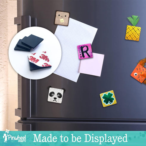 Pinwheel Crafts Magnetic Mini Tile Art Kit - DIY Kids Arts and Crafts Painting Kit - Decorate Cute Refrigerator or School Locker Magnets, Mini Art...