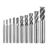 8PCS/9PCS/10PCS End Mills 4 Flutes HSS CNC Cutting Tool Set 1/16" - 1/2" for Wood Aluminum Steel Milling (10-Piece Set)...