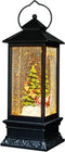 Eldnacele 12" Christmas Musical Snow Globe Lantern USB Lined Batteries Operated Water Glittering Lighted Lantern Santa Claus with 6H Timer Centerp...