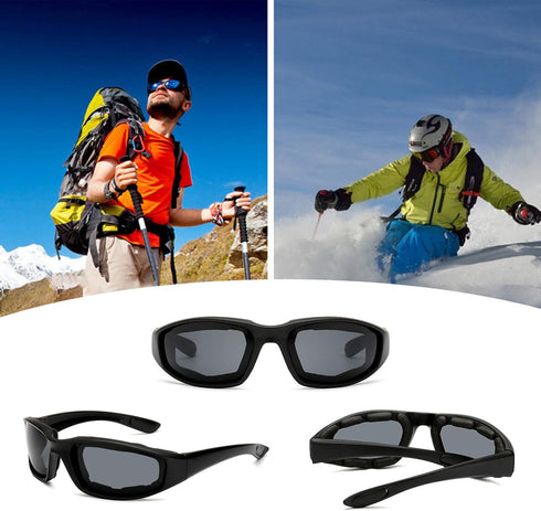 Peicees 4 Dirt Bike Motorcycle Goggles UV Protection Dustproof Windproof Safety Glasses with 2 Skull American Flag Face Mask...