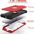 IDweel for iPhone SE 2020 Case with Screen Protector,Case for iPhone SE 2022, Sturdy 3 in 1 Shock Absorption Slim Fit Heavy Duty Hard PC Cover Sof...