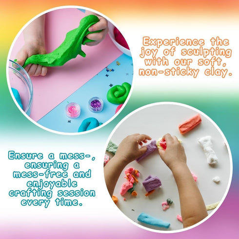 36 Color Air Dry Foam Clay for Sculpting and Cosplay Set - Ultralight, Soft, and Pliable Air Dry Modeling Clay Clay Foam for All Ages - Safe and N...