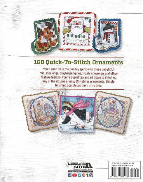 Leisure Arts Mini Cross Stitch Ornaments Bk...