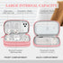 FYY Electronic Organizer, Travel Bag, Pouch, Carry Case Portable Waterproof Double Layers for Cable, Cord, Charger, Phone, Earphone Pink...
