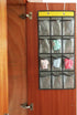 NIMES Hanging Closet Underwear Sock Jewelry Storage Over The Door Classroom Cell Phone Calculator Organizer Clear Pockets (GREY-12 & 9 POCKETS PAC...