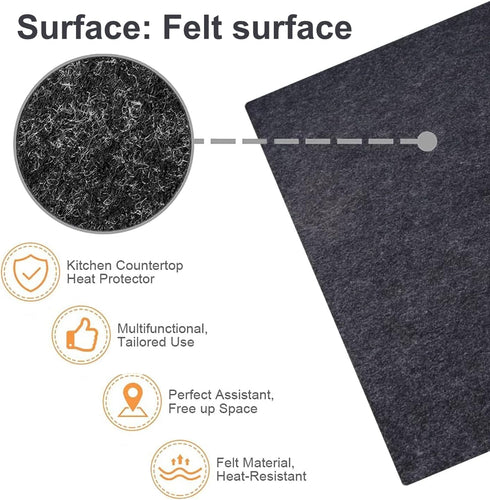 Heat Resistant Mat for Air Fryer with Kitchen Appliance Sliders Function, 1 Pcs Kitchen Countertop Heat Protector Mat Kitchen Hot Pads for Air Fry...