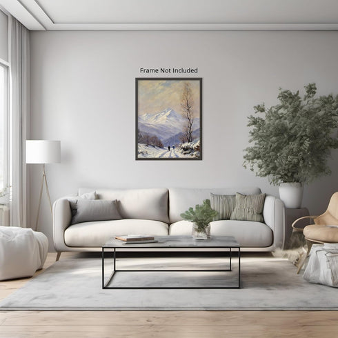Posterizer 1 pcs-beautiful snowy scenary in winter -2-Landscape & Nature Art-GIft for Men Women Teens-Dining Room Decor- unframed wall art...