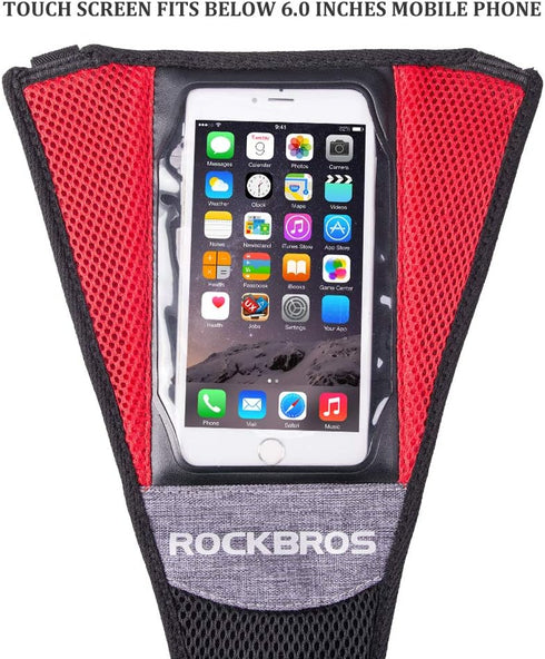ROCK BROS Bike Sweat Guard Bicycle Trainer Sweat Net Bike Frame Sweat Guard with Phone Pouch for Indoor Cycling Training Compatible for 6.5" iPhon...