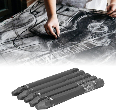 Zerodis 5Pcs Graphite Sticks Water Soluble Environmentally Friendly Hex Rod Graphite Stick Set Art Drawing Supplies for Sketch Shading Pencils Art...