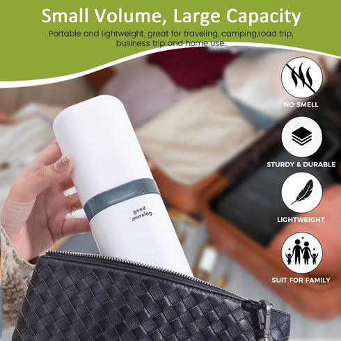 Toothbrush Travel Case,Toothbrush Holder and Rinse Cup with Handle Travel Toothbrush Holder,Multifunctional Toothbrush Cup,Large Capacit Travel To...