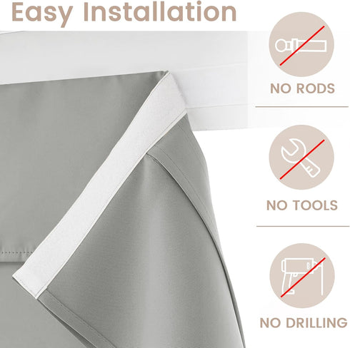 Small French Curtain Tricia Door Curtain Thermal Insulated Tie Up Shades for French Doors, Energy Efficient Light Blocking Window Coverings for En...