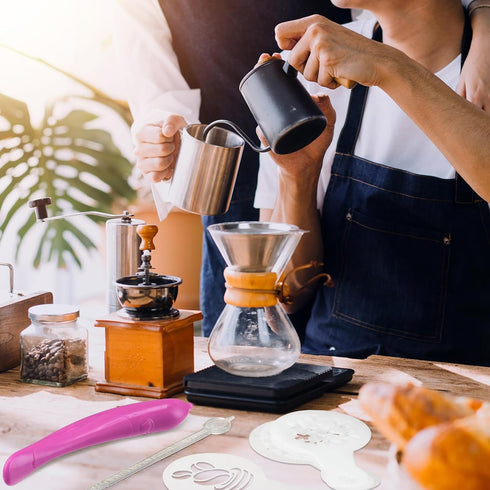 CHENGU Coffee Carving Pen Portable Electric Latte Art Pen Spice Pen with Stirring, 19 Pieces Coffee Cake Decorating Stencils, Cake Coffee Cappucci...