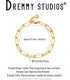 Dremmy Studios Gold Bracelet for Women 18K Gold Plated Dainty Paperclip Cubic Zirconia Disc Coin Star Cable Satellite Bead Pearl Simple Boho Minim...