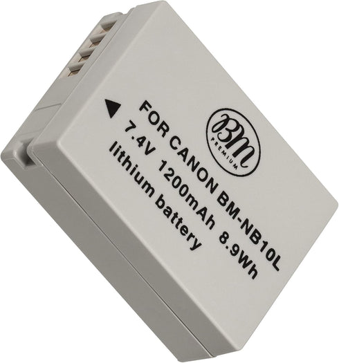BM Premium NB-10L Battery for Canon PowerShot G15, G16, G1 X, G3-X, SX40 HS, SX50 HS, SX60 HS Digital Camera...