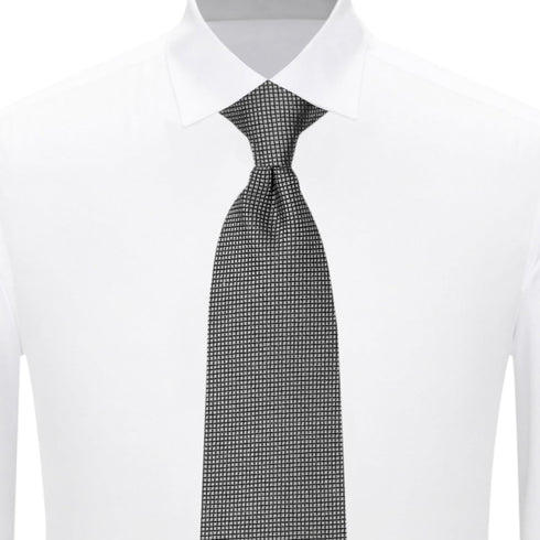 Jacob Alexander Men's Woven Subtle Mini Squares Clip-On Neck Tie...