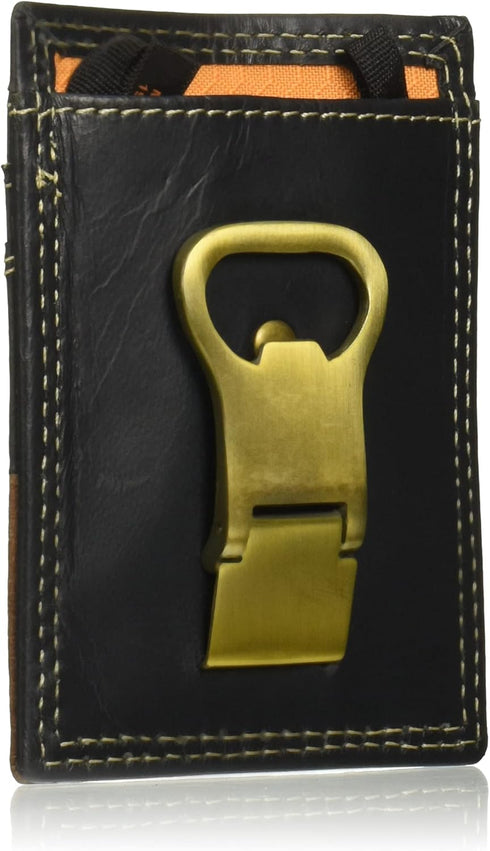 Timberland PRO Men's Leather Front Pocket Wallet with Money Clip Accessory...