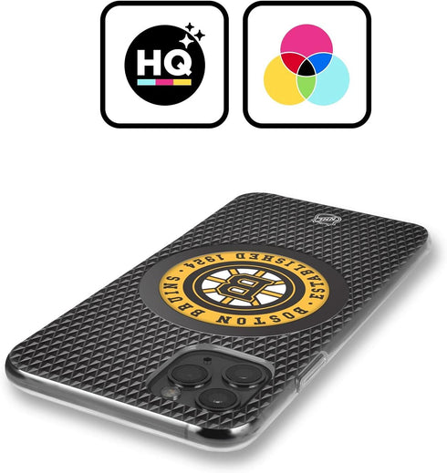 Head Case Designs Officially Licensed NHL Puck Texture Boston Bruins Soft Gel Case Compatible with Apple iPhone 12 Mini...