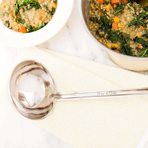 Restaurantware Met Lux 16 Ounce Portion Ladle 1 Multipurpose Portion Serving Spoon - Does Not Corrode Dishwashable Stainless Steel Portion Control...