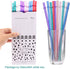Dakoufish BPA-Free 12 Piece 11 Inch Reusable Clear Plastic Glitter Sparkle Drinking Straw Plus one Cleaning Brush (Teal,11inch)...