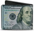 Buckle-Down Wallet, Bifold, 100 Dollar Bill Series 2009, Vegan Leather...