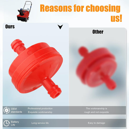 5pc Fuel Filter for Tecumseh Snow Blower Thrower Lawn Mower Oregon 07101 69701 07108 Sunbelt SB6000 SB16000 SB-16000 B1SB16000 B1SB6000 Craftsman ...