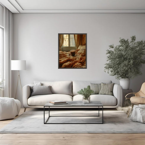 Posterizer 1 pcs-cozy Valentine’s Day night in bed-cute poster -1-Romantic Art-Holiday Poster -Gift for Couples boyfriend girlfriend Husband Wife-...