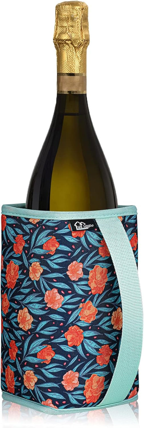 WK IEASON Standard Wine Cooler Sleeves Portable Champagne Insulator Sleeve Can Cooler Beer Cooler Cover- Keeps Wine & Champagne Chilled for Hours ...