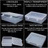 Bead Organizer Box, 30Pcs Small Clear Plastic Bead Storage Containers, 1 Craft Storage Box with Hinged Lid, 42 Labels, Mini Box for Jewelry Making...
