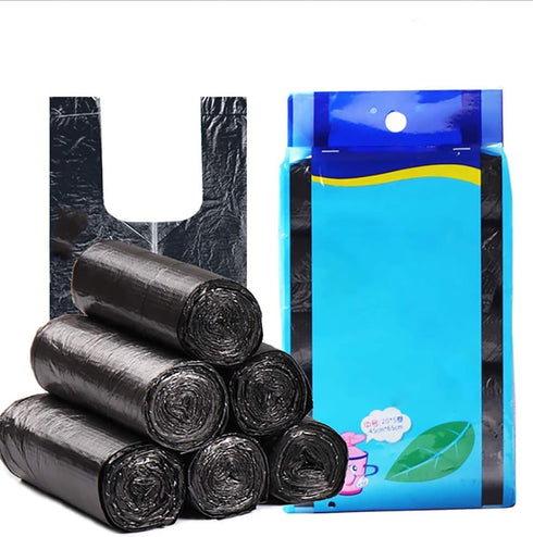 Kitchen Garbage Bags and Black Trash Bag, 100 Counts 4 Gallon 45x60Cm Kitchen Trash Bags with Handles for Bathroom Trash Bags, Small Trash Bags, C...