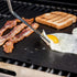 Dailyart Grill Mats Set of 4 with 13" BBQ Tongs & Silicone Brush, 100% Non Stick BBQ Grill Mat & Baking Mats, Reusable Teflon Grill Matt for Outdo...