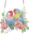 DIY 5D Parrot Diamond Painting Kits Hanging Sign Wall Art Sign Special Shaped Diamond Art Window Hanging Ornament Pendants Home Garden Wall Door H...