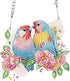 DIY 5D Parrot Diamond Painting Kits Hanging Sign Wall Art Sign Special Shaped Diamond Art Window Hanging Ornament Pendants Home Garden Wall Door H...
