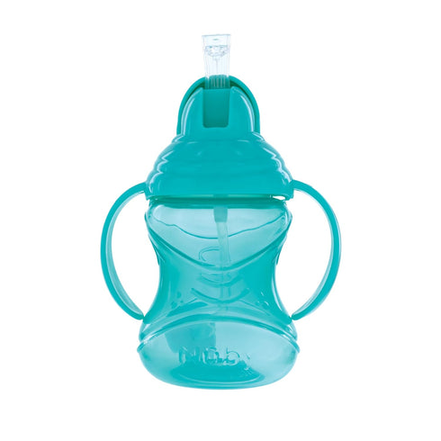Nuby No-Spill Flip N' Sip Clik-It Cup with 360 Straw, 8 Ounce, Colors May Vary, Multicolor...