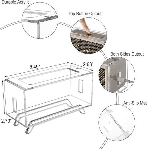 TXEsign Acrylic Desktop Stand Holder for Marshall Emberton & Emberton II Portable Bluetooth Speaker, Table Holder Display Shelf for Marshall Ember...