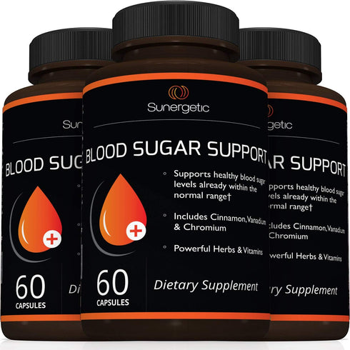 Premium Blood Sugar Support Supplement–Supports Healthy Blood Sugar Levels Already Within Normal Range – Includes Bitter Melon Extract, Vanadium, ...