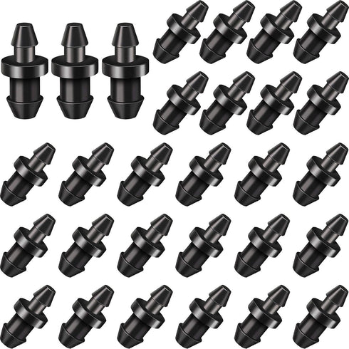 Honoson Drip Irrigation Plugs Drip Irrigation 1/4 Inch Tube Closure Goof Hole Plugs Irrigation Stopper for Home Garden Lawn Supplies, Black (150 P...