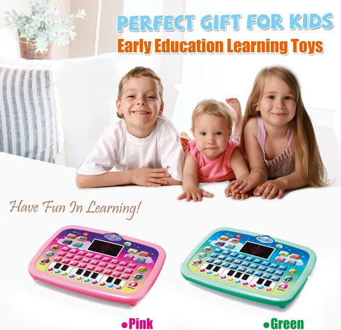 Kids Tablet Toddler Learning Pad with LED Screen Teach Alphabet Numbers Word Music Math Early Development Interactive Electronic Toy for Boys & Gi...