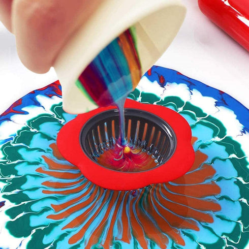 Acrylic Pouring Strainers,13 Pcs Acrylic Paint Pouring Strainers Plastic Flower Strainers Silicone Pouring Drain Basket for DIY Pouring Acrylic Pa...