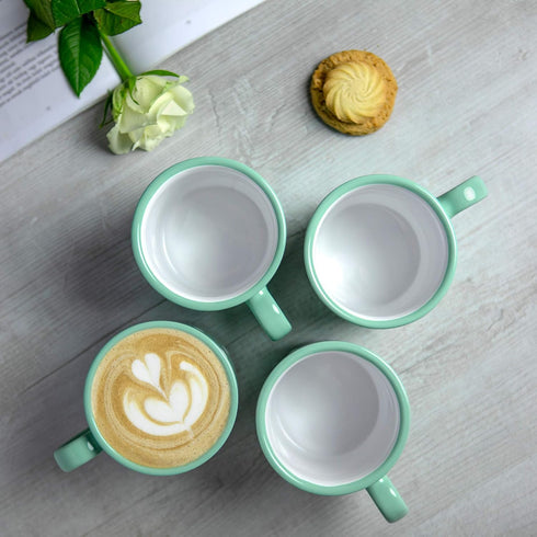 City to Cottage Handmade Teal Blue and White Polka Dot Ceramic Extra Large 17.5oz/500ml | Hot Chocolate, Coffee, Tea Mug, Cup with Handle Unique D...
