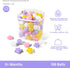 Ball Pit Balls Stars for Toddlers- 100 Pack 3 Shapes Balls Stars and Hearts for Ball Pit Playroom Playpen, Non-Toxic Plastic Toy Balls Shower Part...