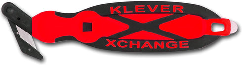 Klever XCHANGE, Box Cutter, Safety Cutter, Utility Knife, SAFETY Knife, Replaceable Head Perfect For Cutting Double Wall Cardboard or Other Thick ...