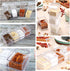 Clear Seasoning Rack Spice Pots-4 Pieces Clear Seasoning Storage Container for Spice Salt Sugar Cruet.Acrylic Seasoning Box, Cruet with Cover and ...