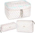 3 Pieces Cotton Makeup Bag Large Travel Cosmetic Bag Coquette Floral Cosmetic Pouch Toiletry Bag (floral)...