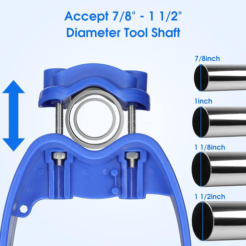 Back-Saving Tool Handle Attachment, Labor-Saving Tool Handle, Labor-Saving Ergonomic Shovel or Rake Handle, Add-on Universal Fitting Grip, Blue...